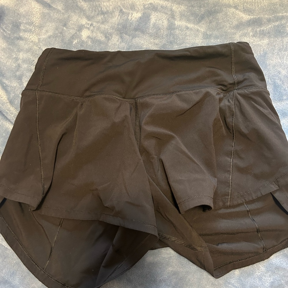 Black lululemon lower rise shorts